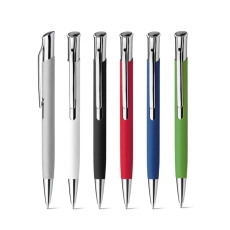 OLAF SOFT. Stylo à bille en aluminium, finition rubber