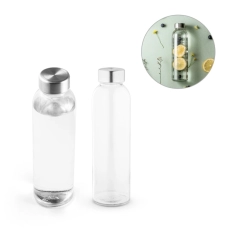 SOLER. Bouteille en verre 500mL avec bouchon en acier inox
