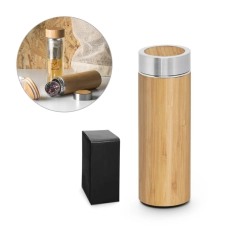 NATUREL. Thermos 430mL en bambou et acier inox