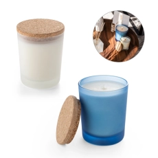 DUVAL. Bougie aromatique dans une coupe en verre avec couvercle en liège 180 g