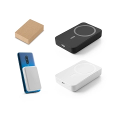 AMPERE 10. Batterie nomade magnétique de 10 000 mAh avec chargeur sans fil ultrarapide de 15 W en 100 % rABS