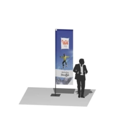DRAPEAU VOILE EN FORME D'AILE 3,5 m DE HAUT