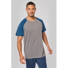 T-shirt triblend bicolore sport manches courtes unisexe
