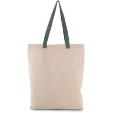 Sac shopping à soufflet avec poignées contrastées