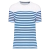 White / Royal Blue Stripe